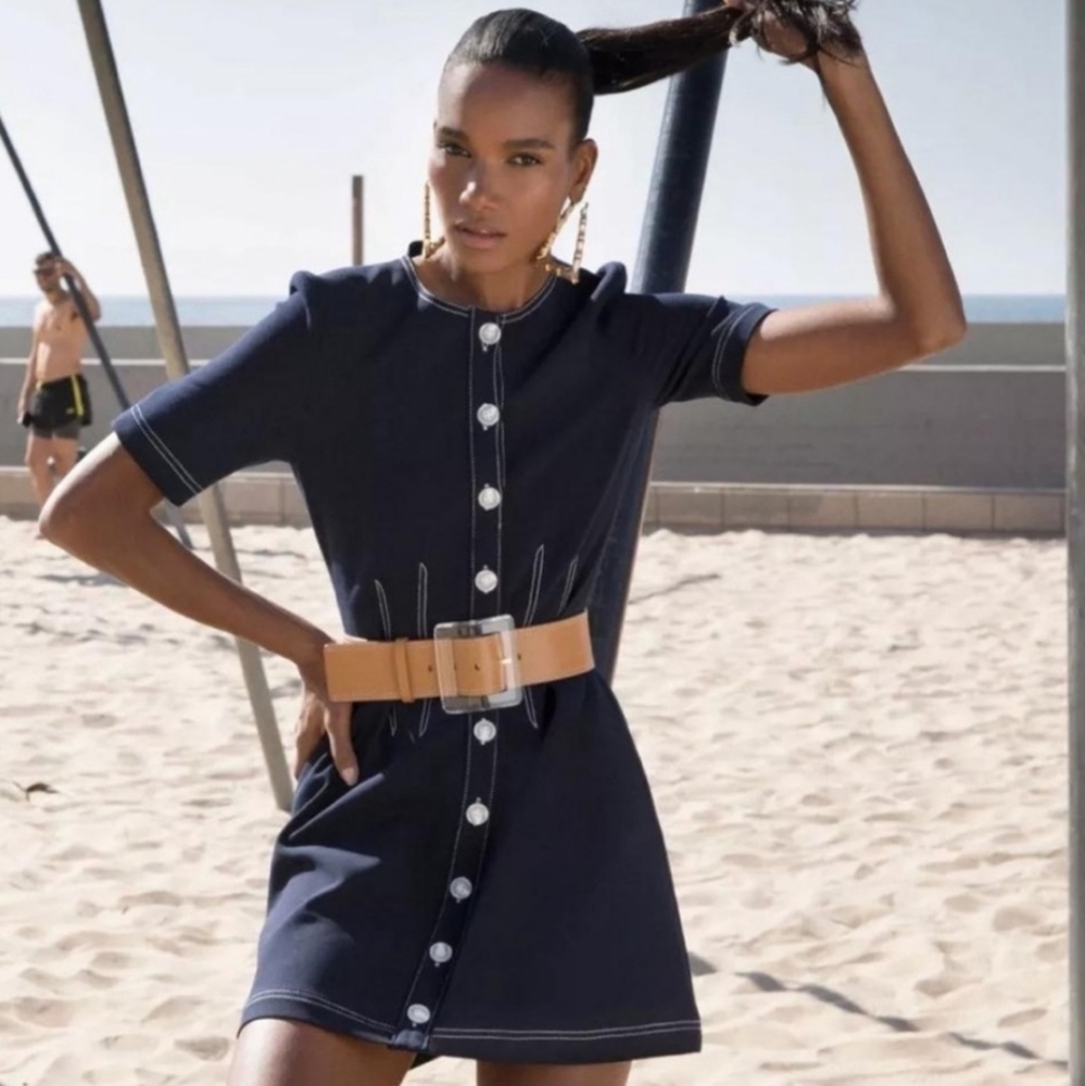 Veronica Beard Mikel Dress Navy Size 8 NWT Retail $495